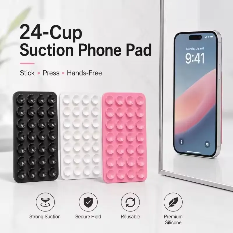 Phone Cases Silicone - Silicone Wall Suction Cup Bracket Creative