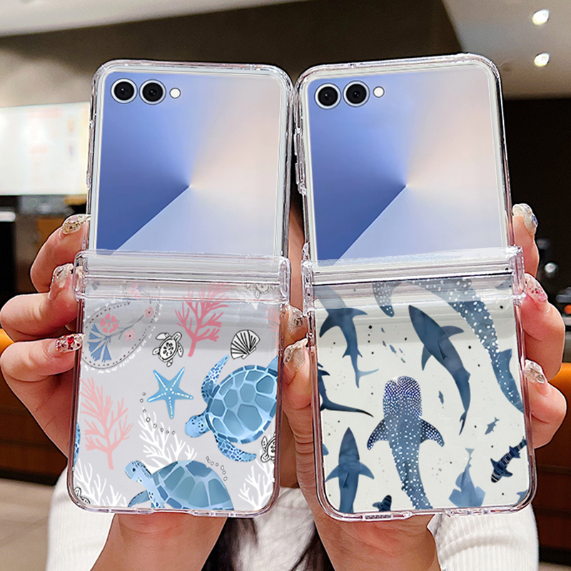 Phone Cases Z Flip 5 - Sharks Shells Phone Case For Samsung