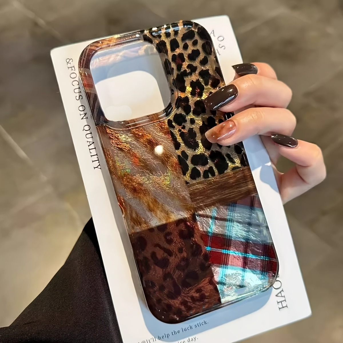 Phone Cases Leopard Print - High-End Leopard Print And Tinfoil Design