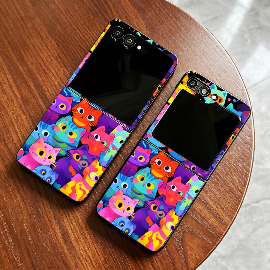 Phone Cases Z Flip 5 - Full Cover Cat Phone Cover Case