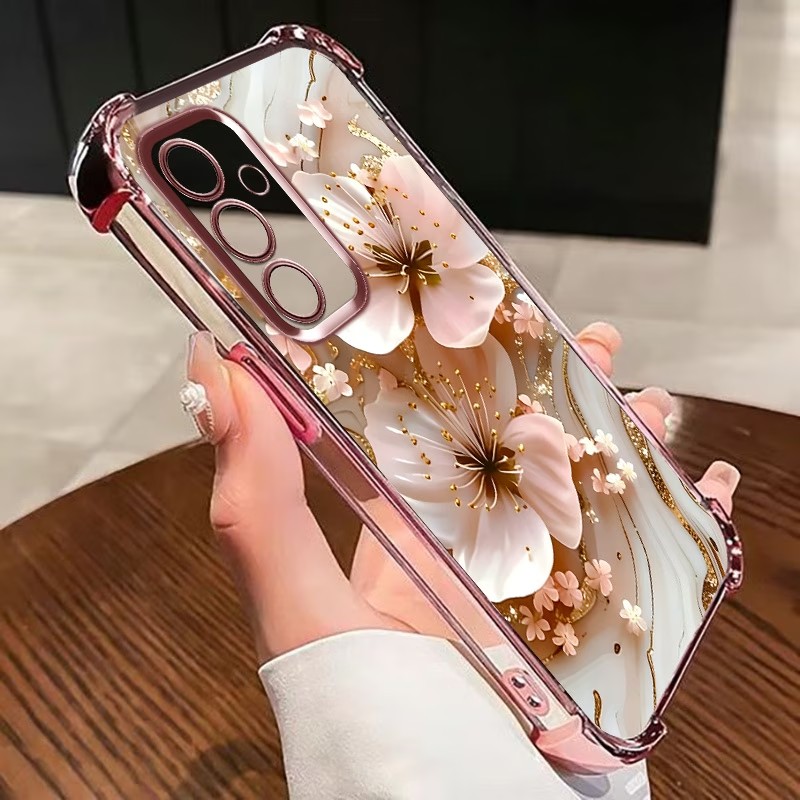 Electroplated Flower Clear Pho - Phone Cases Clear recension och pris