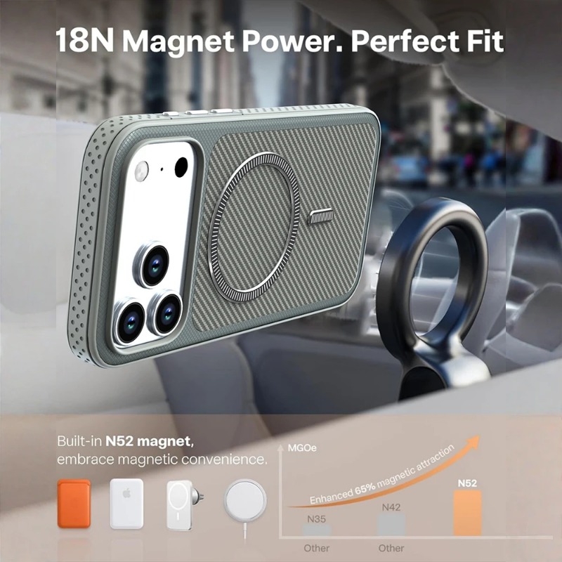 New Carbon Fiber Texture Magne - Rugged Armor Case recension och pris