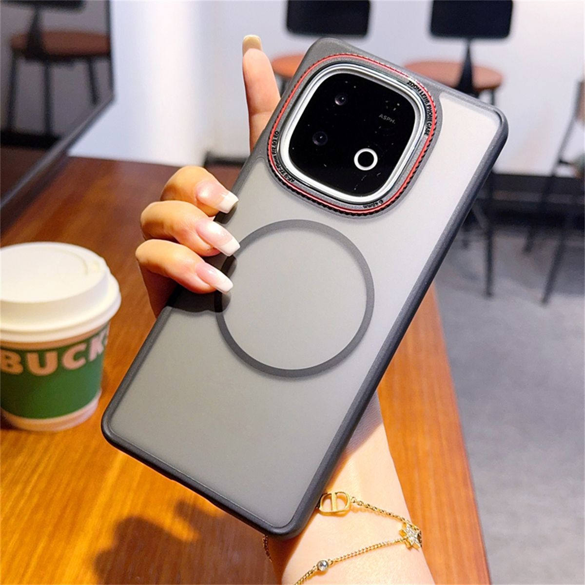 Luxury Matte Magnetic Case for - Ring Stand Case recension och pris