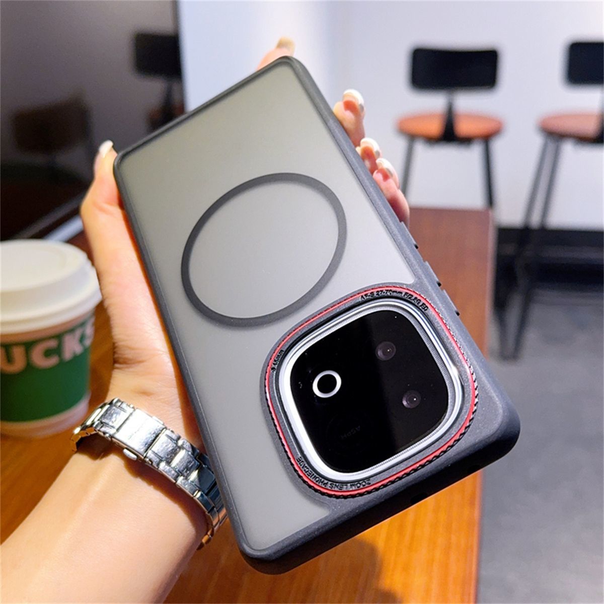 Luxury Matte Magnetic Case for - Ring Stand Case recension och pris
