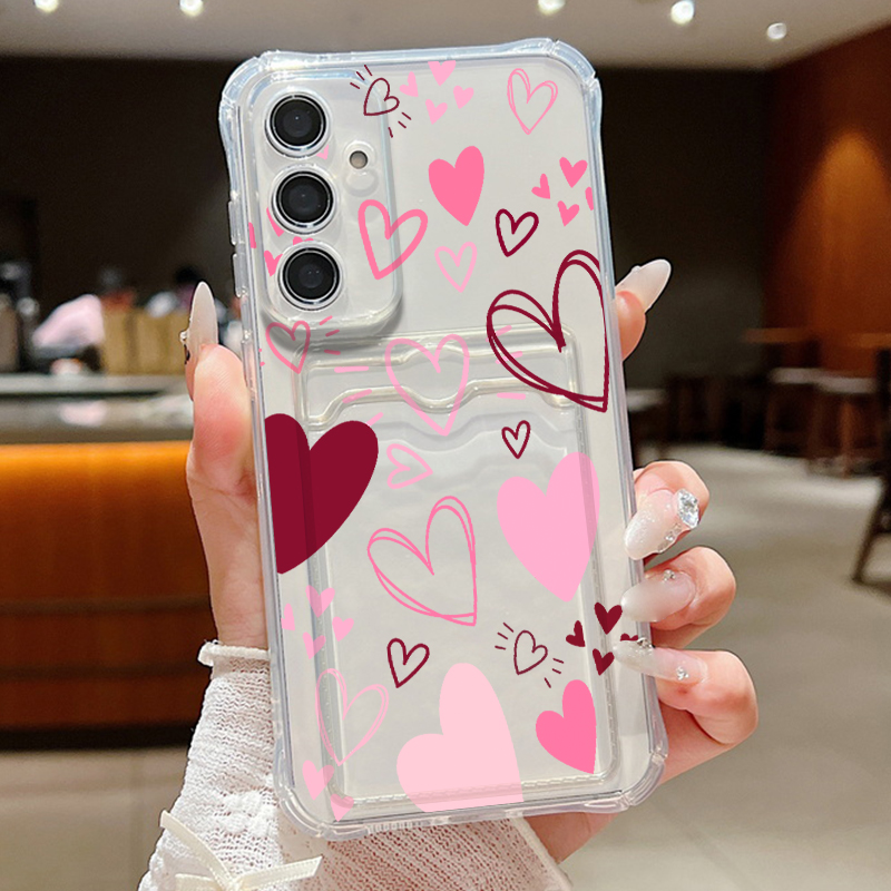 Love Heart Leaves Pattern Clea - Phone Cases Clear recension och pris