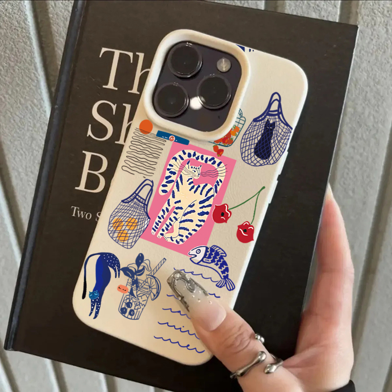 Cute Cherry Cat Print Phone Ca - Phone Cases Unique recension och pris