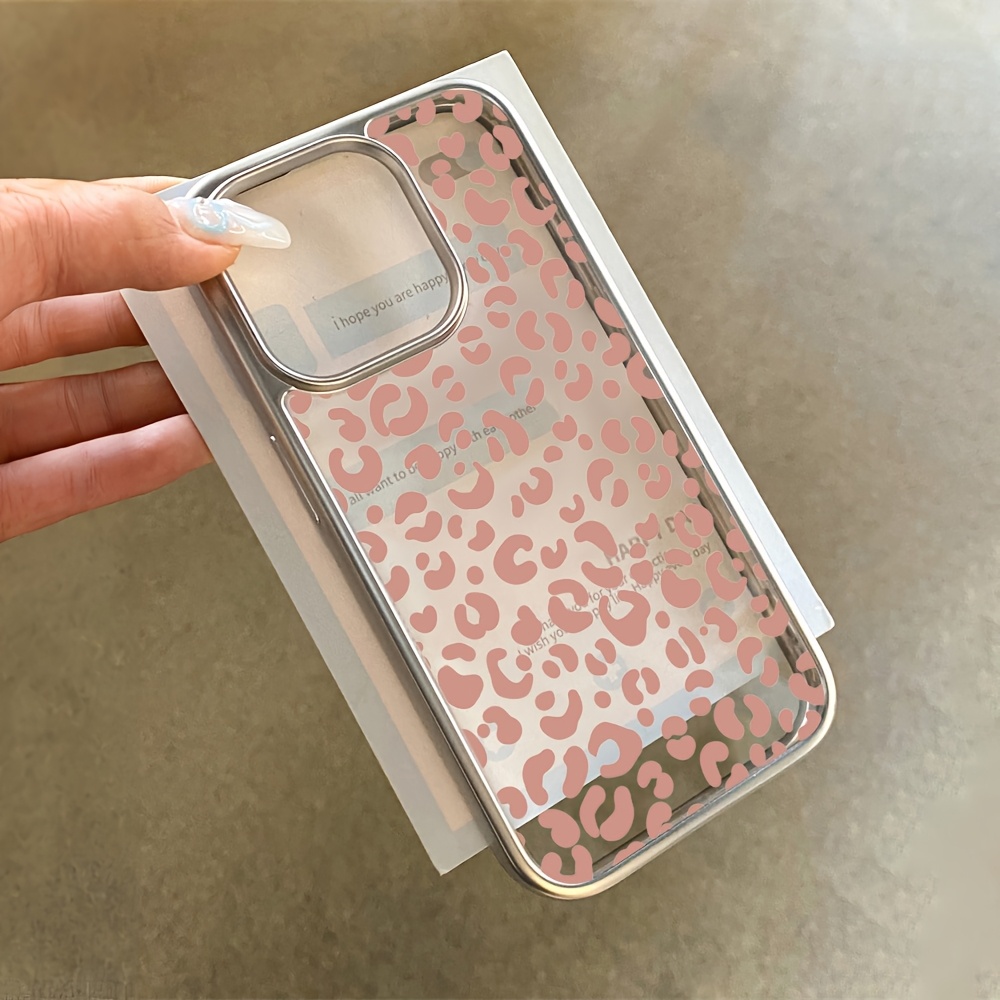 Pink Leopard Print Electroplat - Phone Cases Leopard Print recension och pris