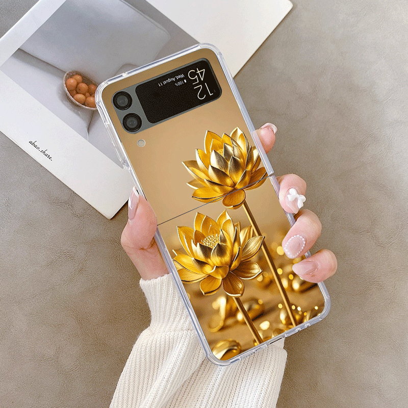 Creative Golden Lotus Flower P - Phone Cases Z Flip 5 recension och pris
