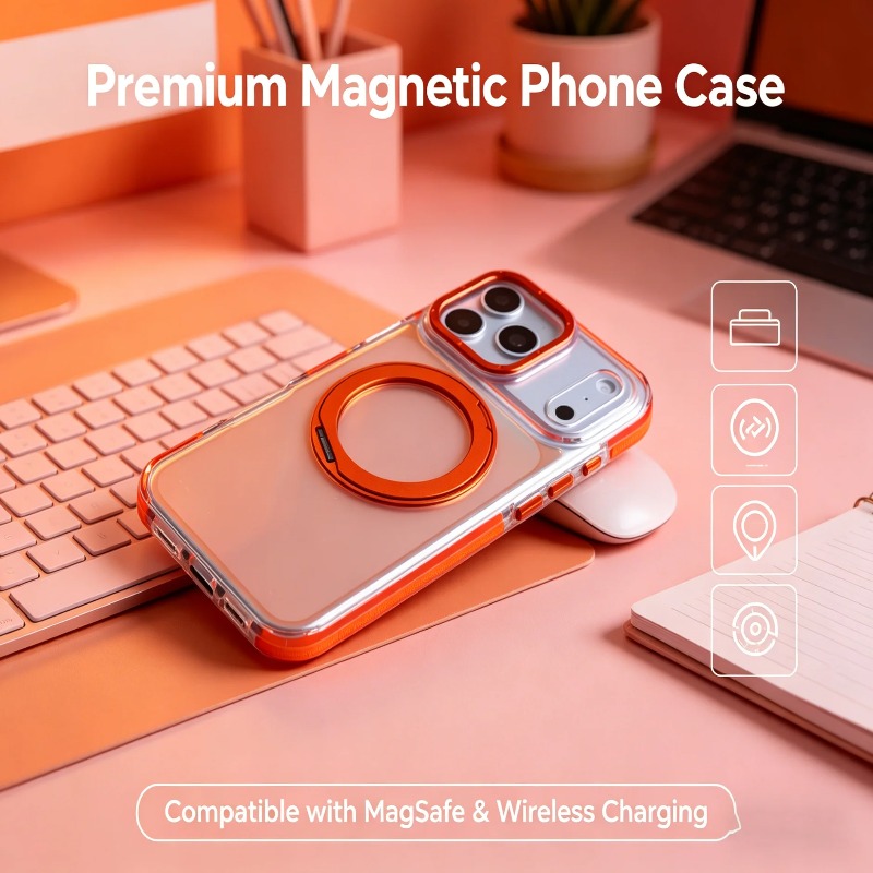Luxury Laser Gradient Magnetic - Ring Stand Case recension och pris