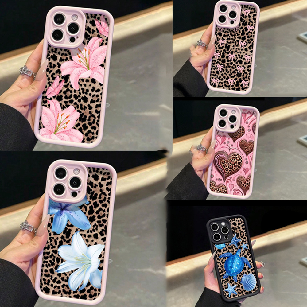 Pink Bow Lily Flower Leopard P - Phone Cases Leopard Print recension och pris