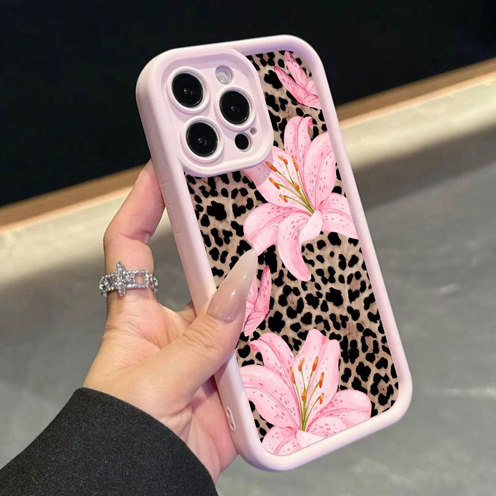 Pink Bow Lily Flower Leopard P - Phone Cases Leopard Print recension och pris