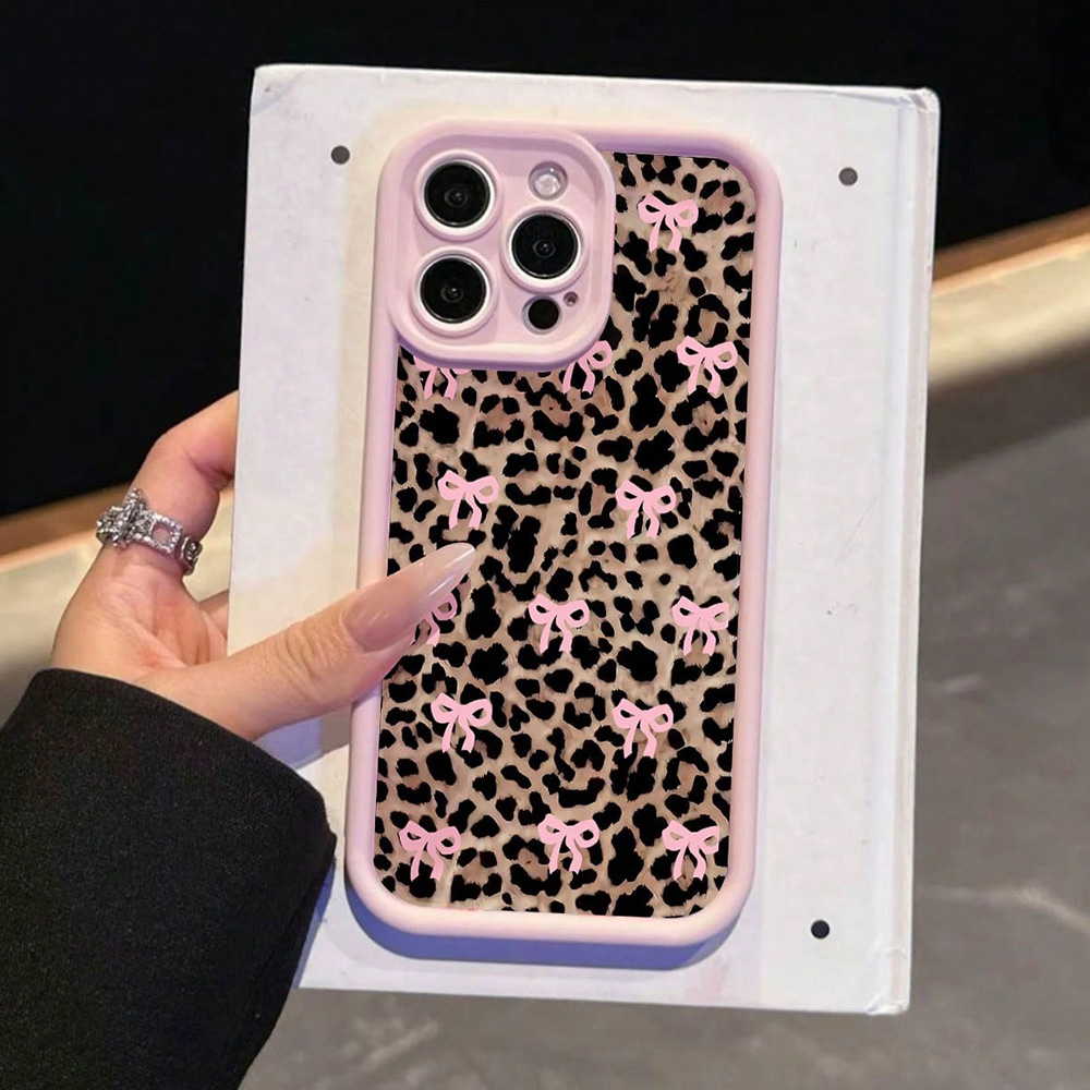 Pink Bow Lily Flower Leopard P - Phone Cases Leopard Print recension och pris