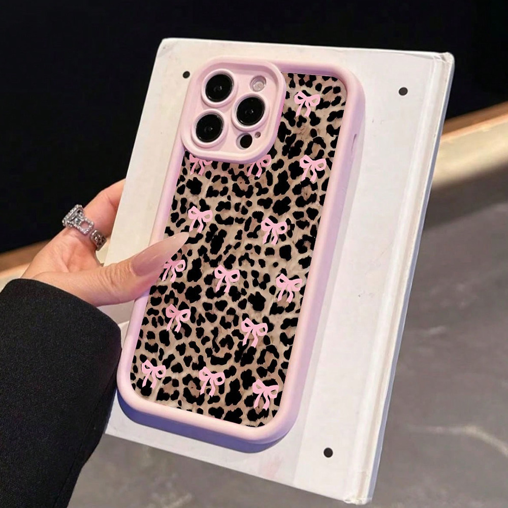 Pink Bow Lily Flower Leopard P - Phone Cases Leopard Print recension och pris