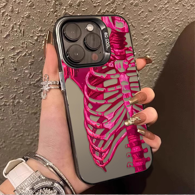 Luxury Pink Green Skull Phone  - Phone Cases Expensive recension och pris