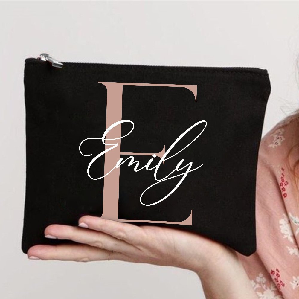 Custom Makeup Bag with Initial - Monogram Custom Case recension och pris