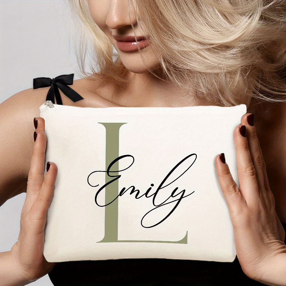Custom Makeup Bag with Initial - Monogram Custom Case recension och pris