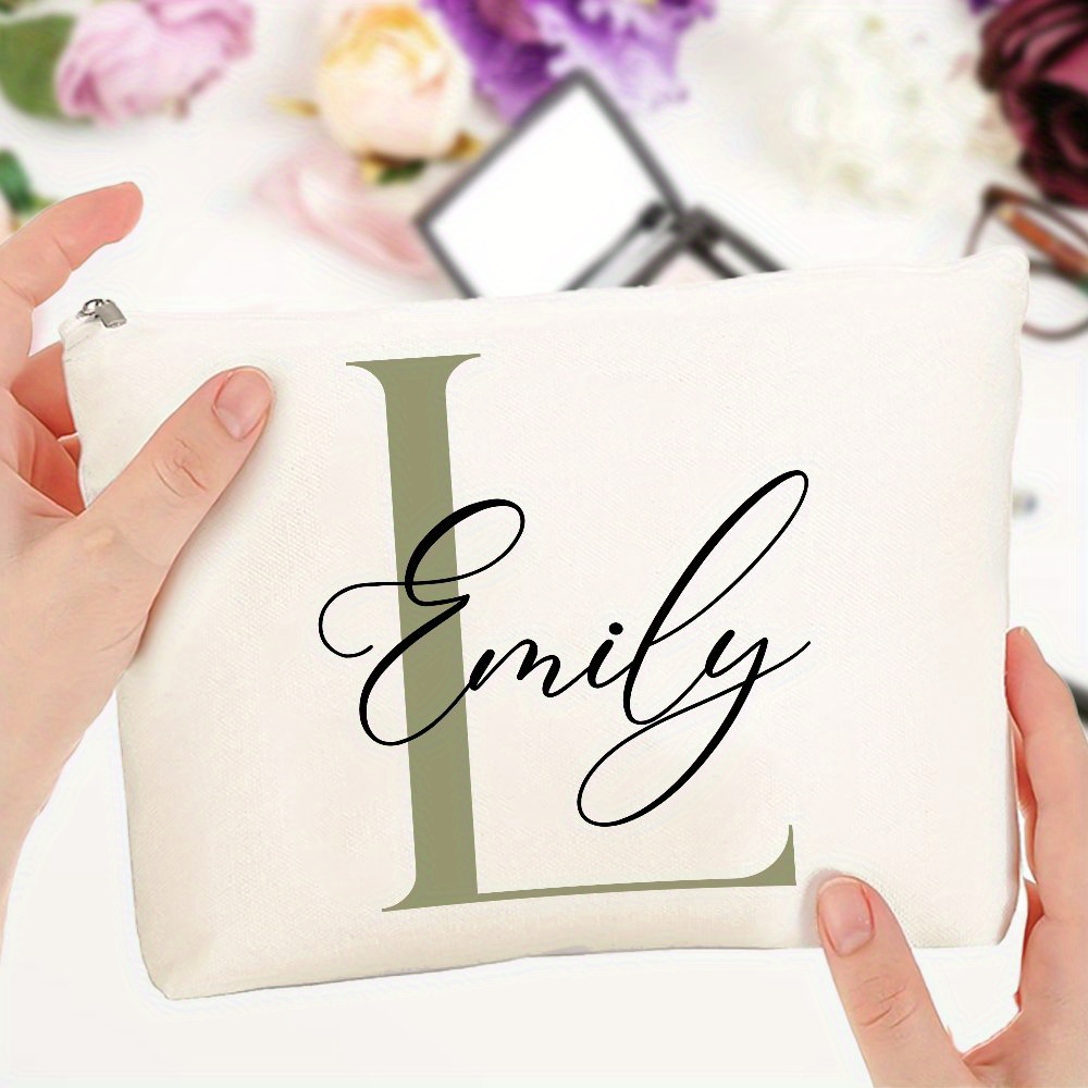 Custom Makeup Bag with Initial - Monogram Custom Case recension och pris
