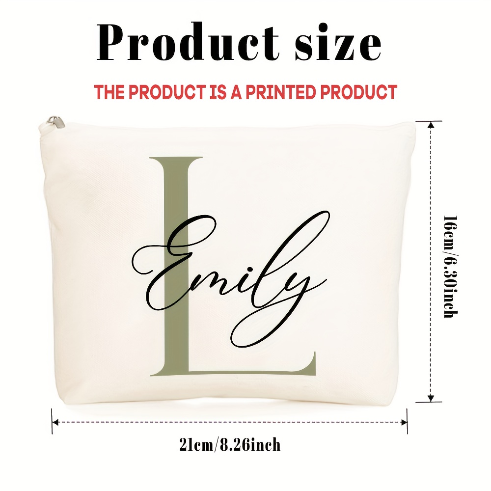 Custom Makeup Bag with Initial - Monogram Custom Case recension och pris