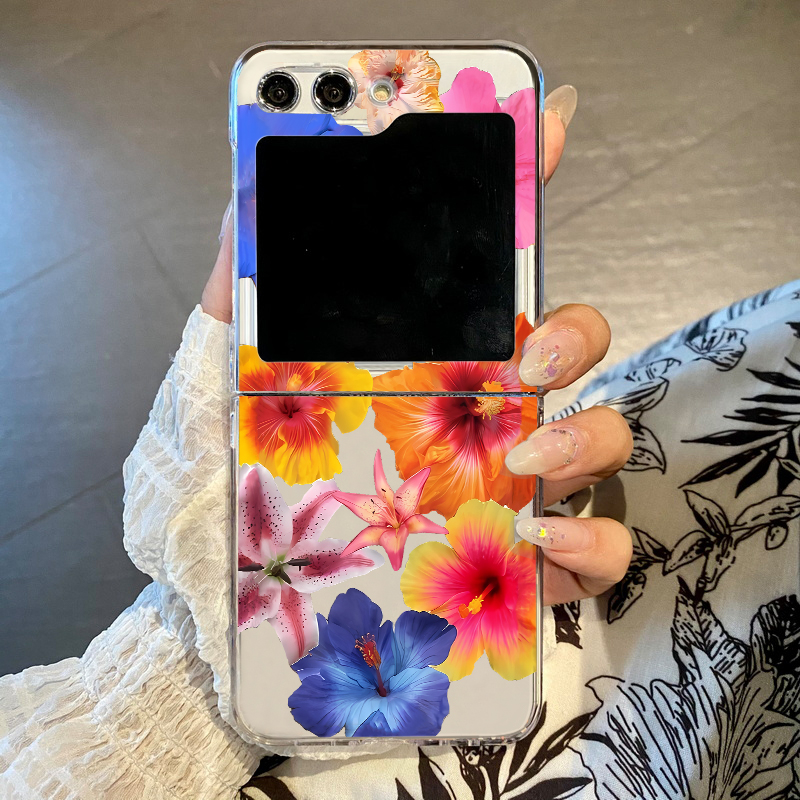 Realistic Floral Print Phone C - Phone Cases Z Flip 5 recension och pris