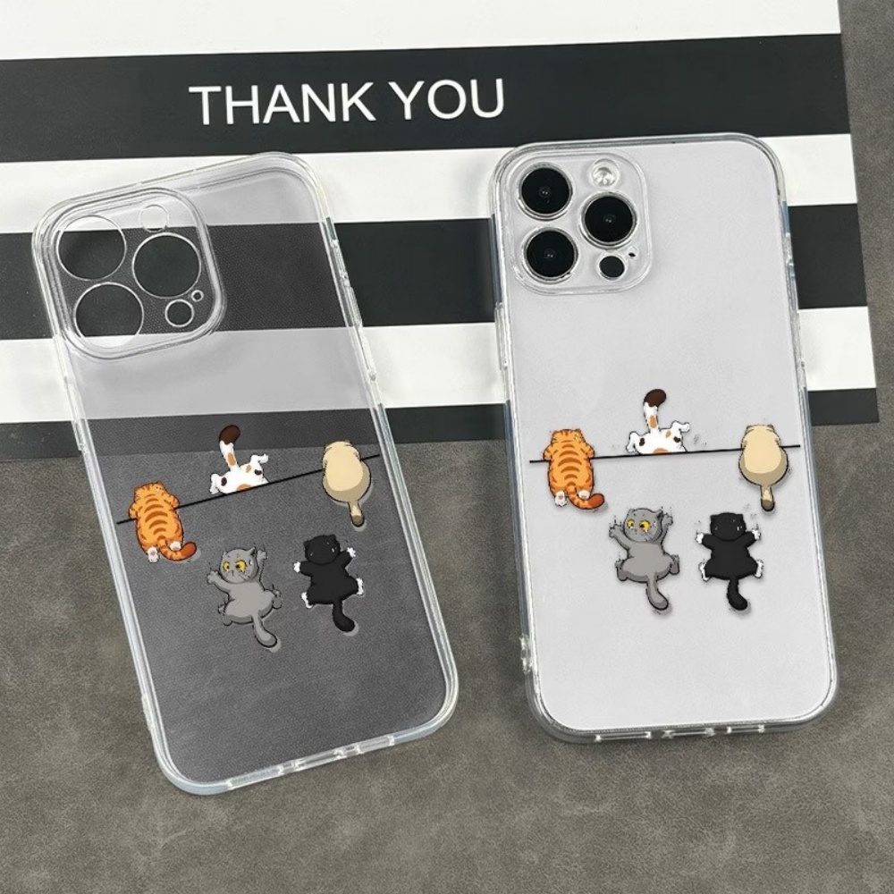 Five Cute Cat Pattern Phone Ca - Phone Cases Clear recension och pris