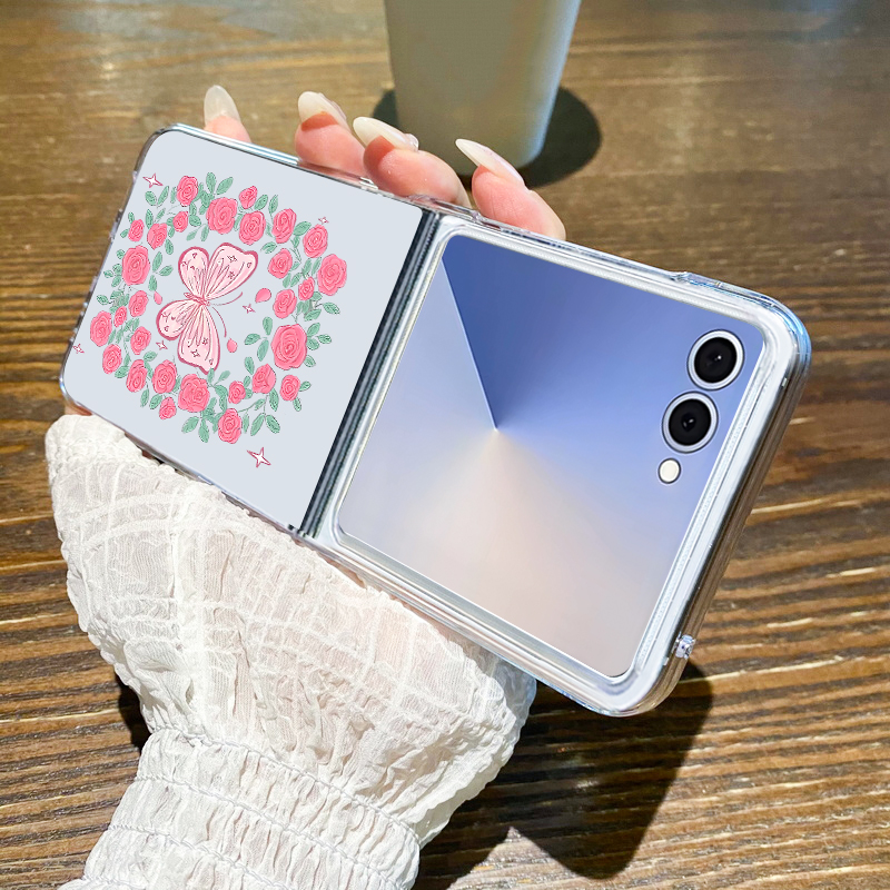 Pink Flowers Pattern Phone Cas - Phone Cases Z Flip 5 recension och pris