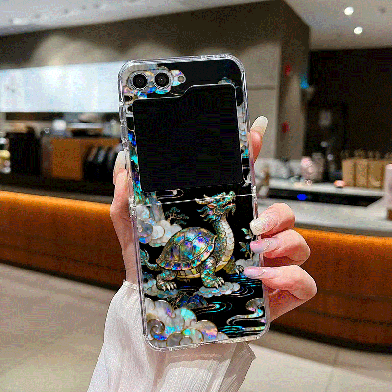 Stylish Tiger Dragon Marble Te - Phone Cases Z Flip 5 recension och pris