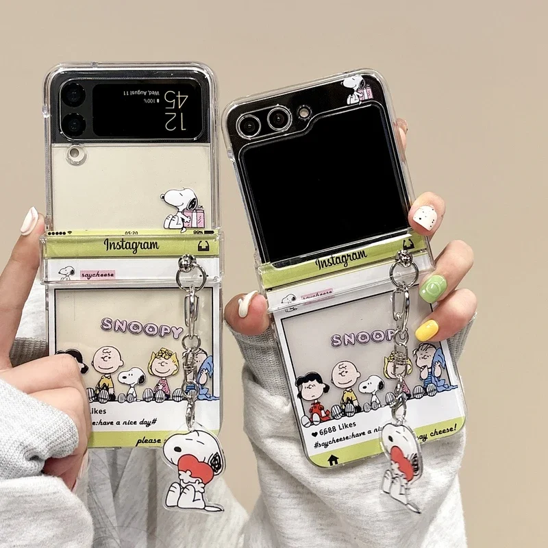 Cute Cartoon Snoopy Charlie Br - Phone Cases Z Flip 5 recension och pris