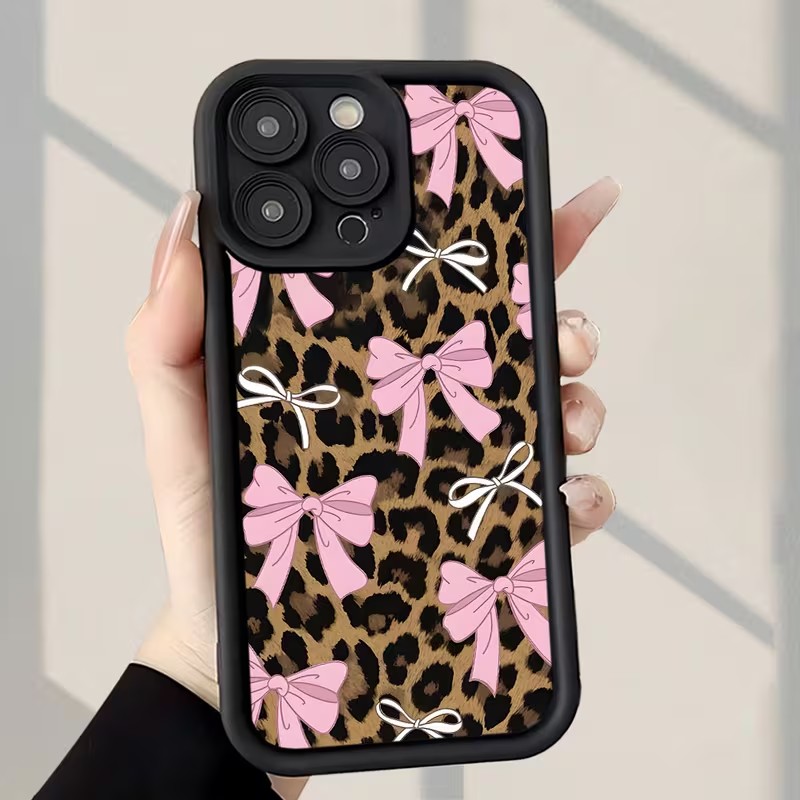 Leopard Print Bow Phone Case F - Phone Cases Leopard Print recension och pris