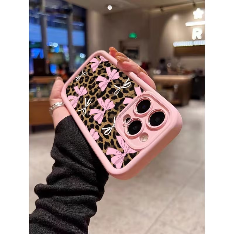 Leopard Print Bow Phone Case F - Phone Cases Leopard Print recension och pris