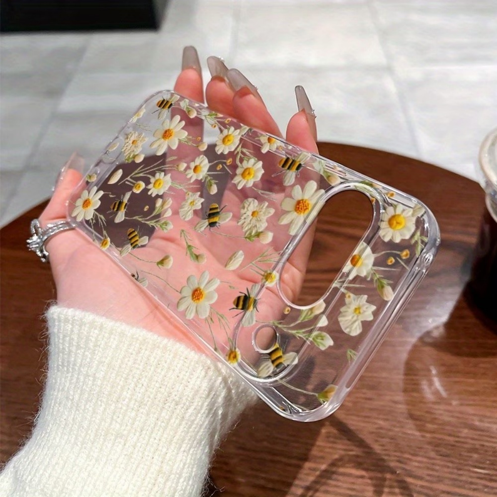 Cute Honeybee Flower Pattern S - Phone Cases Clear recension och pris