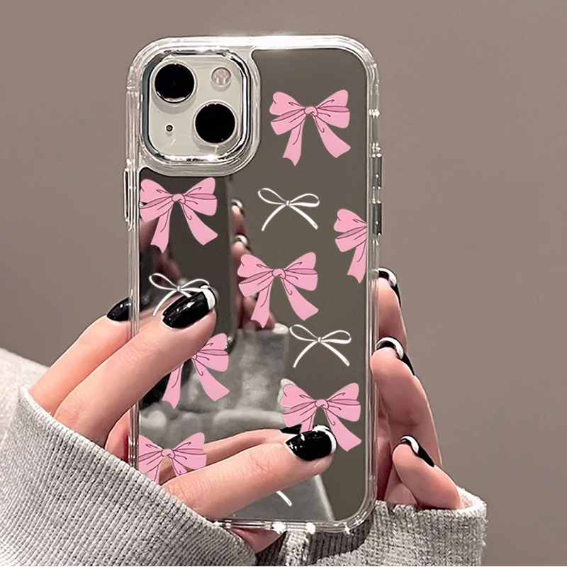 Cute Pink Black Bow Pattern Mi - Phone Cases Pink recension och pris