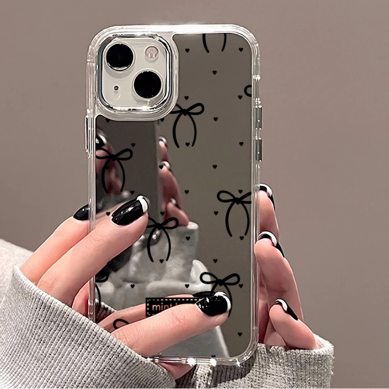 Cute Pink Black Bow Pattern Mi - Phone Cases Pink recension och pris