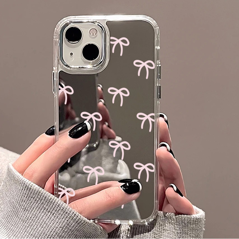 Cute Pink Black Bow Pattern Mi - Phone Cases Pink recension och pris
