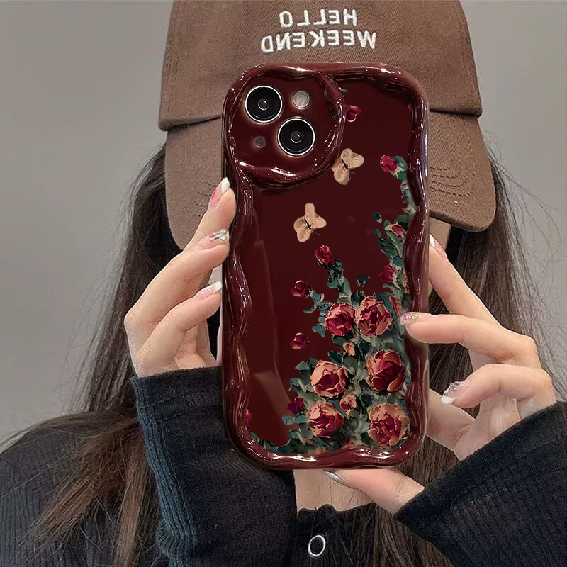 Retro Oil Painting Flower Patt - Phone Cases Expensive recension och pris