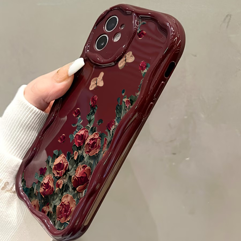Retro Oil Painting Flower Patt - Phone Cases Expensive recension och pris