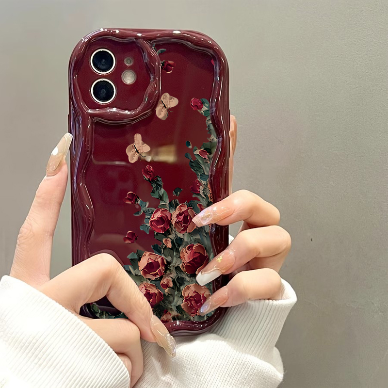 Retro Oil Painting Flower Patt - Phone Cases Expensive recension och pris