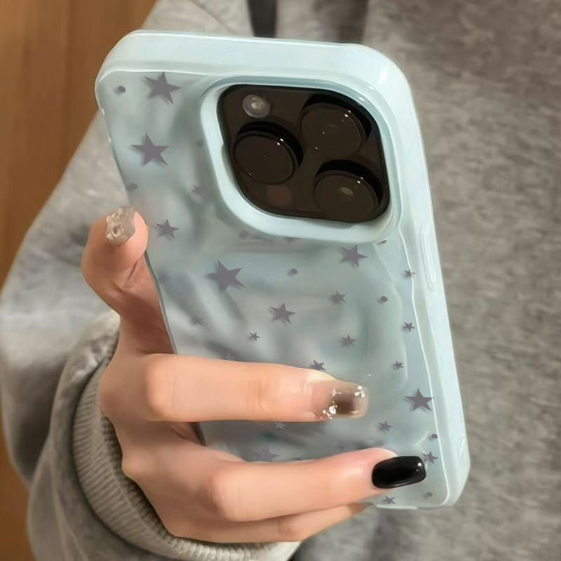 Minimalist Gray-Blue Star Wave - Phone Cases Unique recension och pris