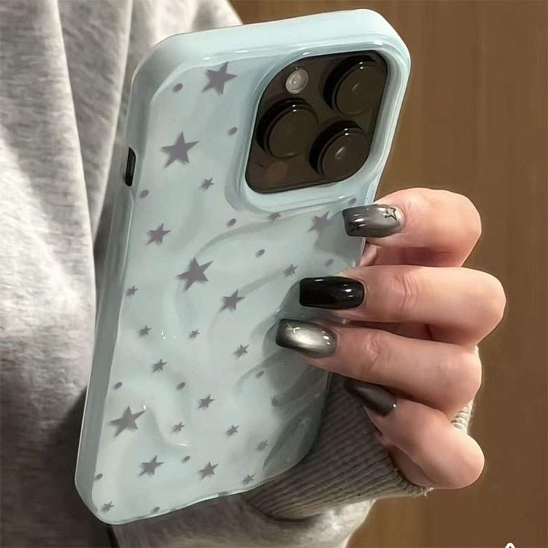 Minimalist Gray-Blue Star Wave - Phone Cases Unique recension och pris