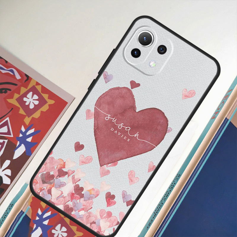 Custom Polka Heart Rose Gold M - Monogram Custom Case recension och pris